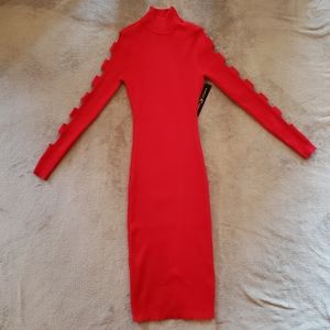 🆕️ NWT Almost Famous Red Long Sleeve Dress
